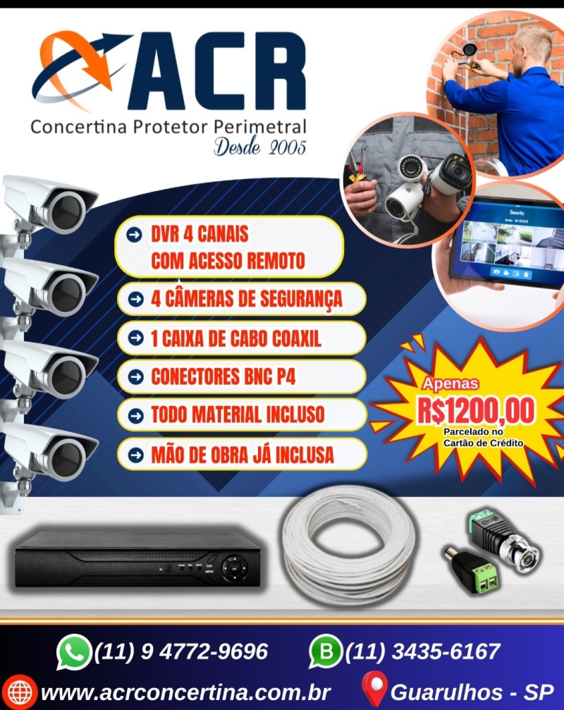 Kit CFTV já instalado