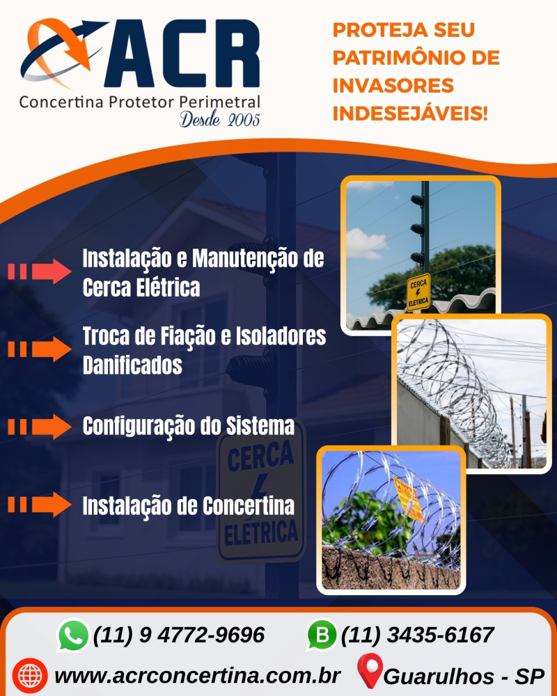 Manutenção e instalação de Cerca Elétrica