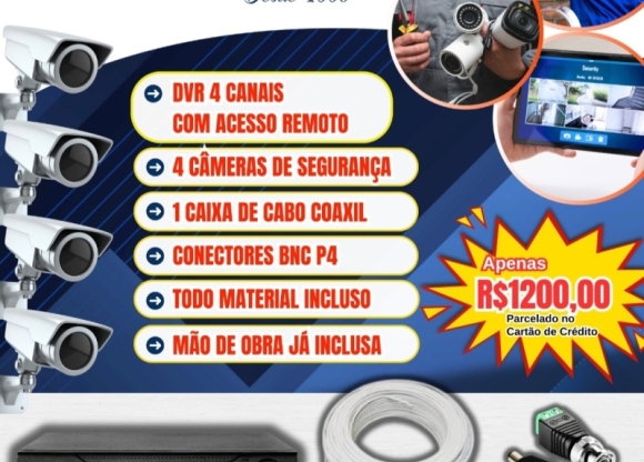 Kit CFTV já instalado
